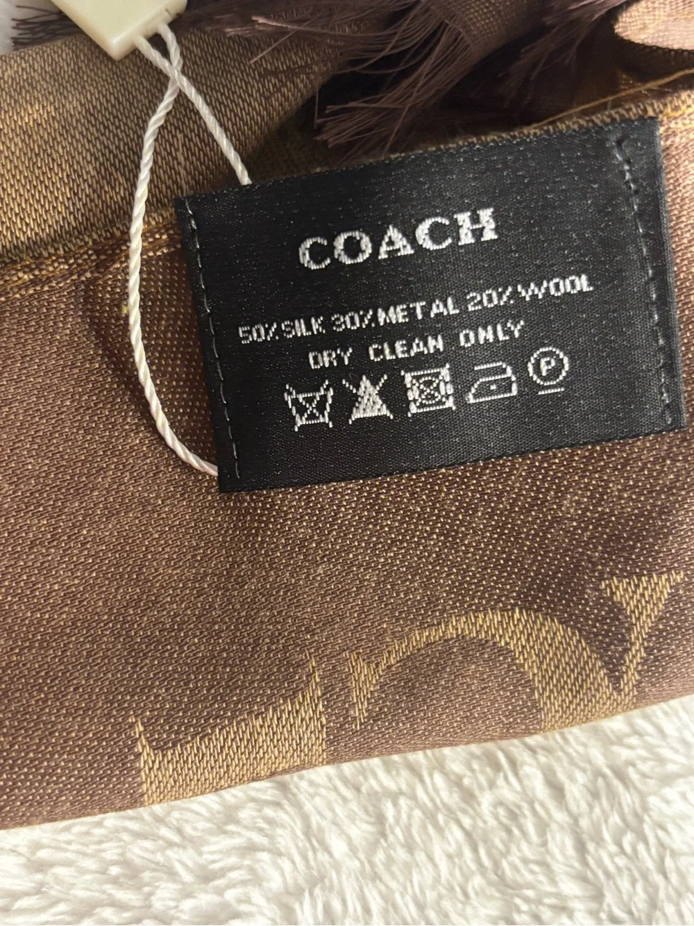 Coach jacquard scarf